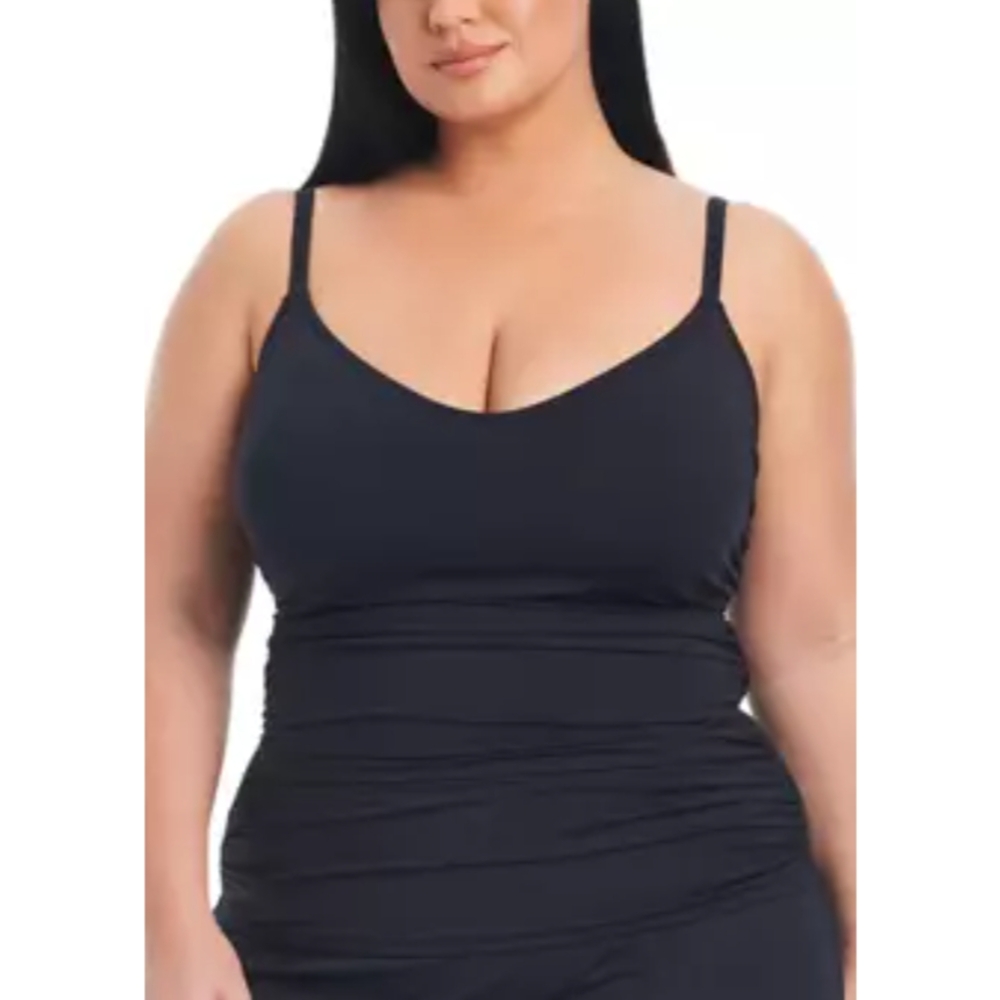 Bleu Rod Beattie Scoop Neck Black Tankini Top
